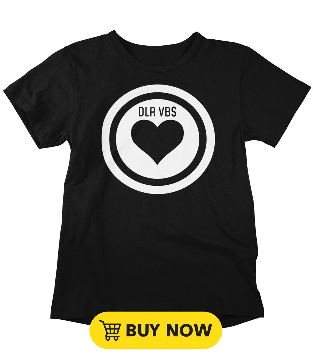 DLR VBS black heart logo t-shirt