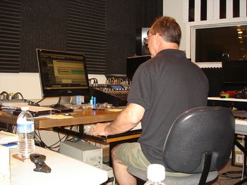 Producer J. David Leonard working his magic at Reveal Audio studios in Marietta, GA
