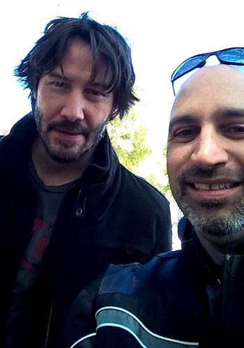 Hanging out with Keanu Reeves
