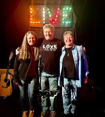 with P.J. Brunson & Amy Broome at VisArt in Charlotte Songwriter's Round Oct. 2023
