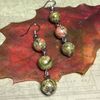 Unique Unakite necklace set