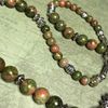 Unique Unakite necklace set