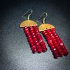 Regal Red Earrings