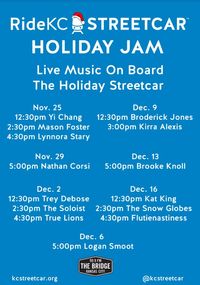 Logan Smoot @ the KC Streetcar Holiday Jam
