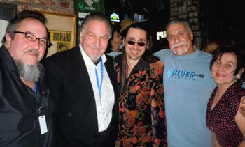 Myself, Richard Raven, Dennis Gruenling, Joe Lodovic and Jeanette Clarke Lodovici Rum Boogie Memphis 2012
