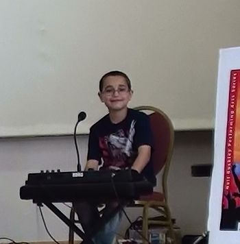 Lance on the Korg at the 2012 Family Talent Show
