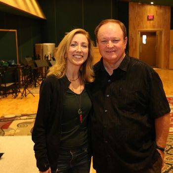 Laura with producer Steve Mauldin at The Tracking Room, Nashville
