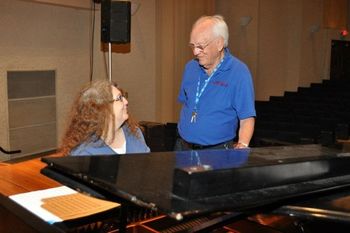 Ben Speer talking to Tracey about the song arrangement
