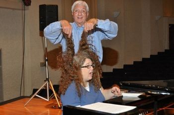 Tracey and Glenn Wilson goofing around at Stamps-Baxter
