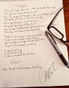 Handwritten Lyrics