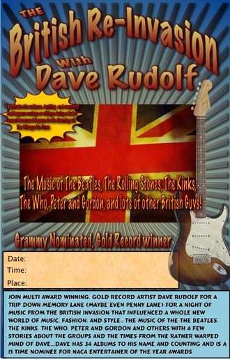 Dave Rudolf British Re-Invasion Show Poster 