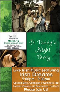 Irish Dreams @The Egg Plantation Annual St Paddy's Eve Party 