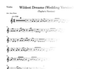 Wildest Dreams (Wedding Violin Sheet Music)