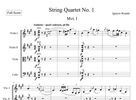 PREORDER - String Quartet No. 1 (Physical copy)