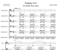PREORDER - Fantasy in E, for double bass sextet (Physical copy)