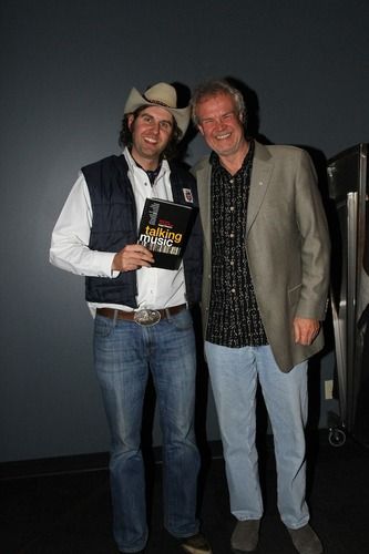 Holger Peterson - president of Tim's record label, Stony Plain Records, at the launch of his book "Talking Music"
