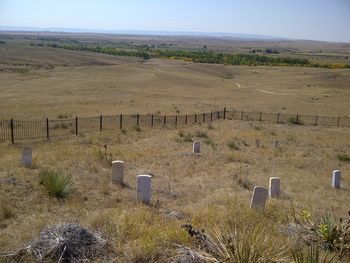 Cavalry headstones at the Little Bighorn battlefield, Montana
