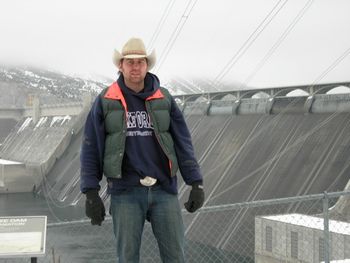 Visiting the Grand Coulee Dam - some of the first songs that Tim learnt on the guitar were Woody Guthrie's songs about the Columbia River
