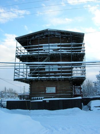 The famous "Log Skyscraper" in Whitehorse, Yukon
