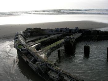 Shipwreck on the coast
