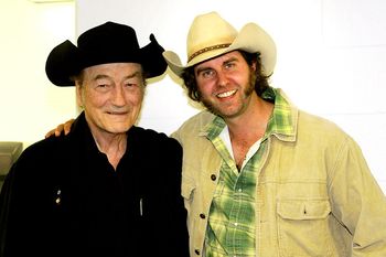 Canadian icon Stompin' Tom and Tim backstage at the Jubilee Auditorium, Edmonton, Alberta
