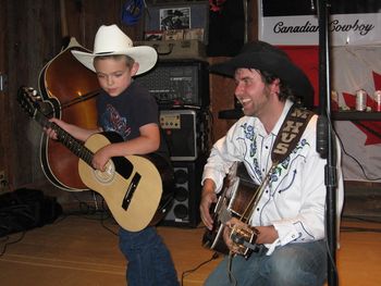 Spencer is only five years old but he can sing most of Tim's songs by heart!
