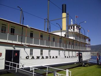 A reminder of the days when the paddle wheelers of the CPR plied the lakes and rivers
