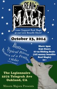 LIVE MUSIC: Real Magic Rock 'n' Roll Benefit Show! with Buttons, Typical Ritual, Bones of a Feather and Oblio