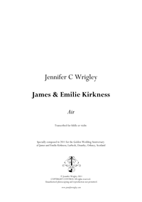 SHEET MUSIC Download: James & Emilie Kirkness MELODY ONLY
