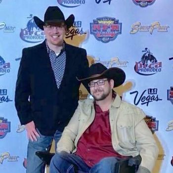 At the NFR Gold Buckle Banquet with his brother and hero, Nate, who was paralyzed in a rodeo accident in 1998
