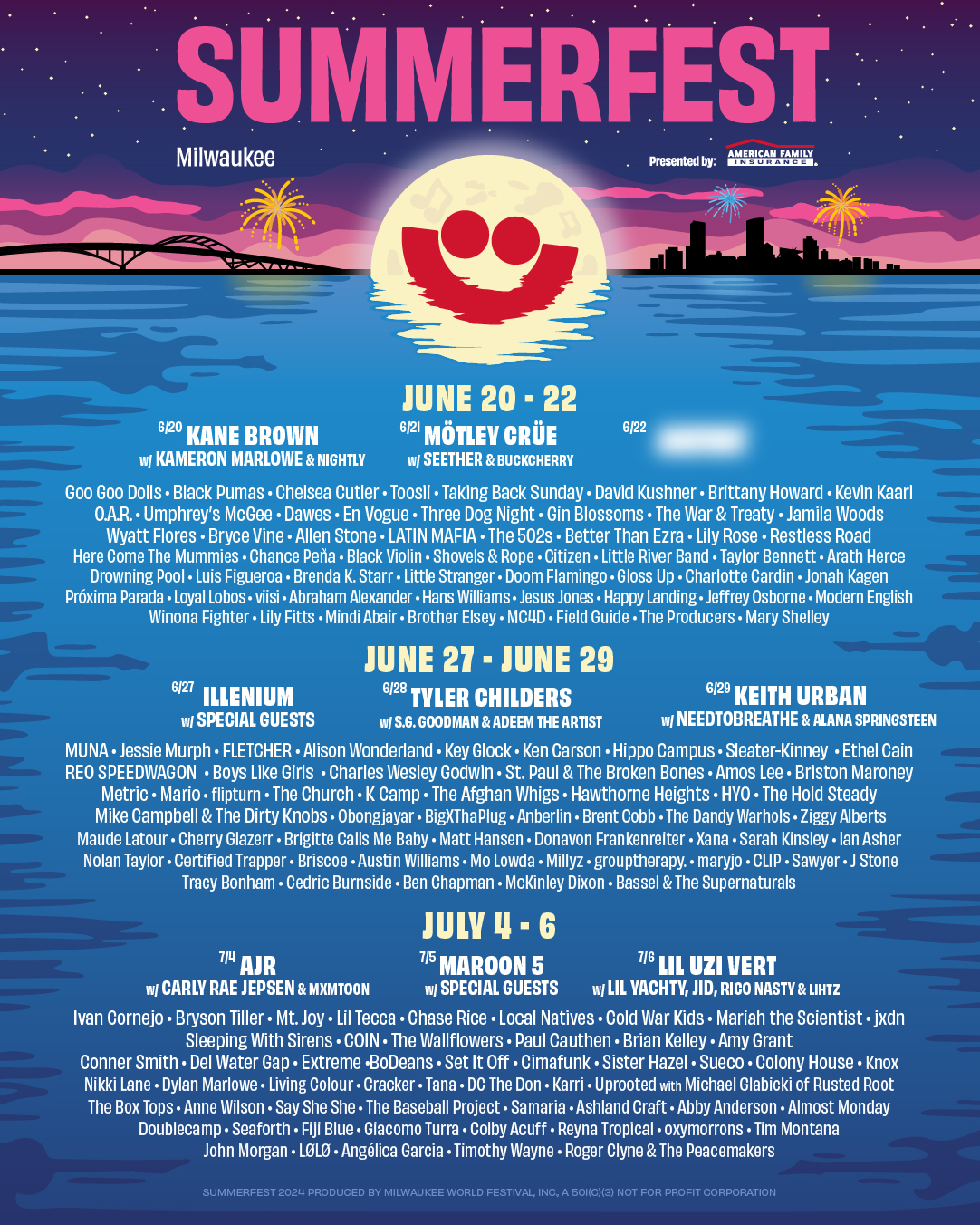 Living Colour added to SUMMERFEST 2024 Milwaukee, WI (July 6th!)