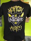 Koffin Kats T-shirt-Yellow Satan Kat
