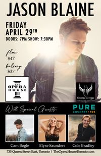 CANCELLED EVENT - Elyse Saunders @ The Opera House with Jason Blaine & special guests