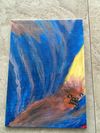 Postcard Paintings "He Knows His Wings Are The Sky"