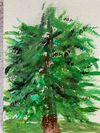 Postcard Paintings - "Christmas Tree Natural Habitat"