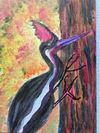 Postcard Paintings "Woodpecker of Awendaw Green"