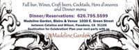 Songwriters Night at the Madeline Garden Bistro