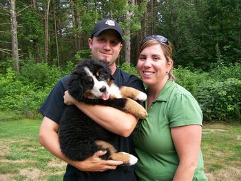 Matt & Melissa George of Alton, NH. "Moxie" is now known as BRIGHTON.
