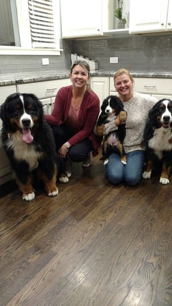 October 2019-Titus, his puppy Aislyn, and his mother Parker
