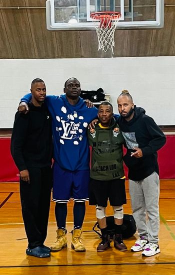 from left to right 6'5" 24 Year Old Tight End for Eastern IL Bron Hill Jr, 6'5" P F D2 College Player From Westinghouse HS And 43 Year Old Transportation Manager With Master's In Business Residing In Houston Texas Robert Harden,
Best PG I've Ever Trained Who Played Downstate In Illinois
State Finals With Bachelor Degree Business Mogul Quentin Gilmore
With Coach Lou...
