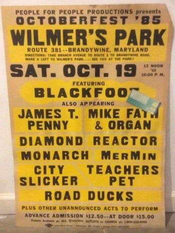 Wilmer's Park Flyer 1985
