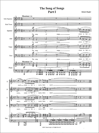 Preview of Song of Songs Vocal Score by Robert Rogler