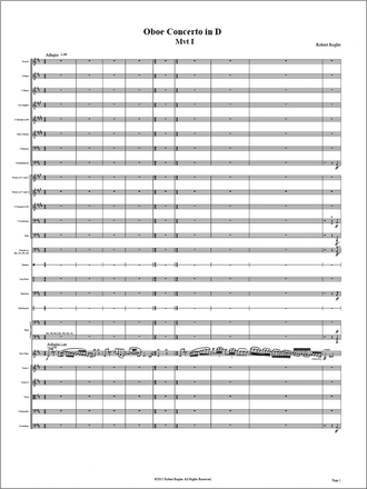 Preview of Oboe Concerto in D by Robert Rogler