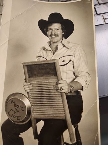 I remember everything about this picture - the location, the washboard, the watch - I just don't ever remember owning a black cowboy hat - LOL - Promo Photo for Don Hayes
