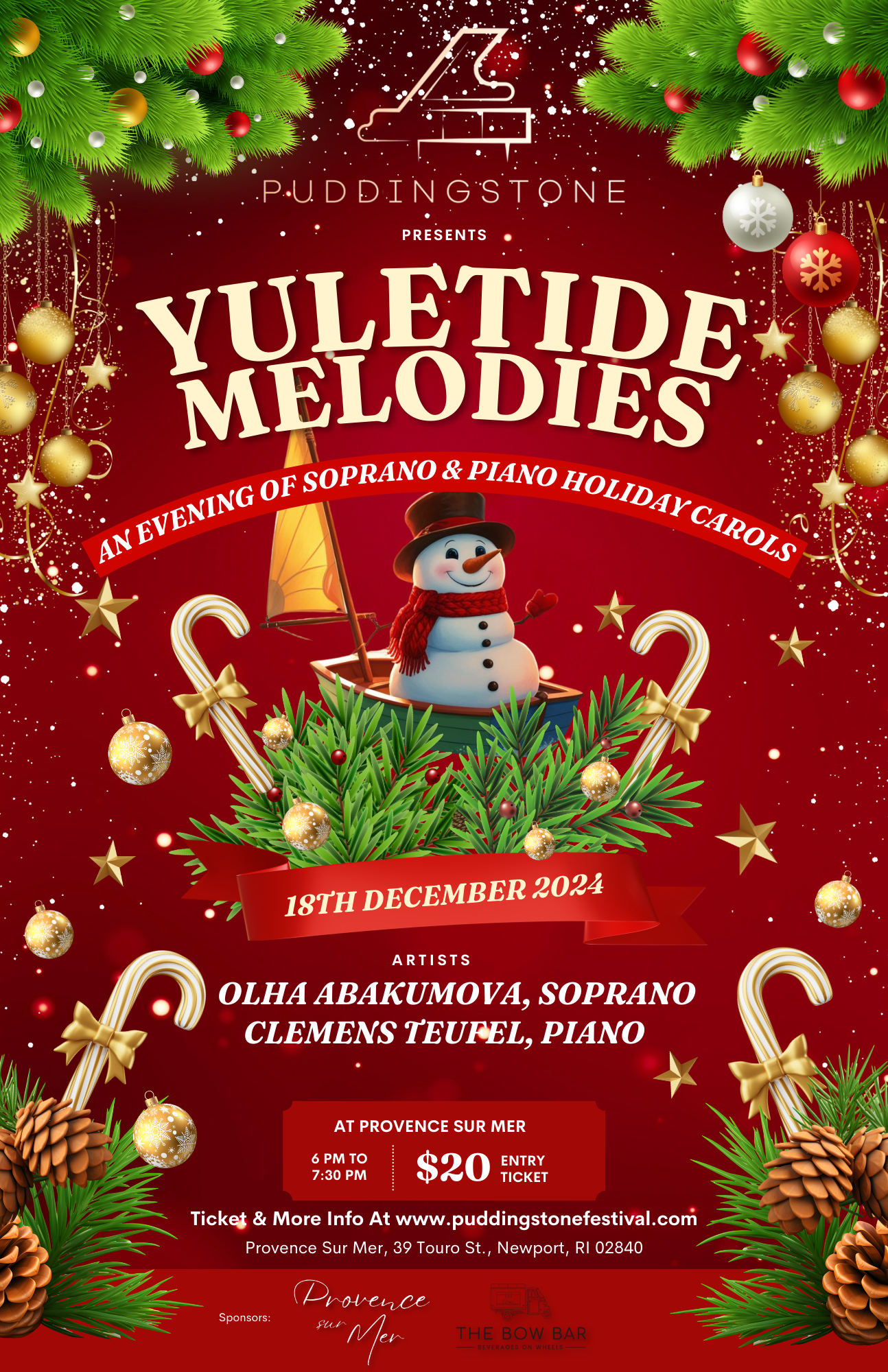 Yuletiede Melodies @ Provence sur mer - Dec 18, 2024, 6:00PM