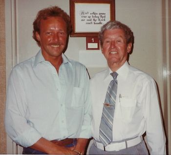 Roy Acuff in front of his dressing room at the Grand Ole Opry
