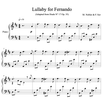 Lullaby for Fernando (Glass Boxes) - Piano Sheets