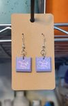 Purple Keycap Earrings