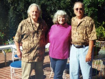 With Johnny and Patty Sheffield in Chula Vista, 2001. We became collaborators and great friends.
