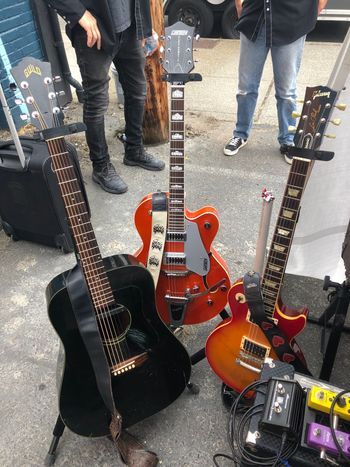 Jim's three "G's".  Guild, Gretsch and Gibson.  (Meeker Days, June 2023)
